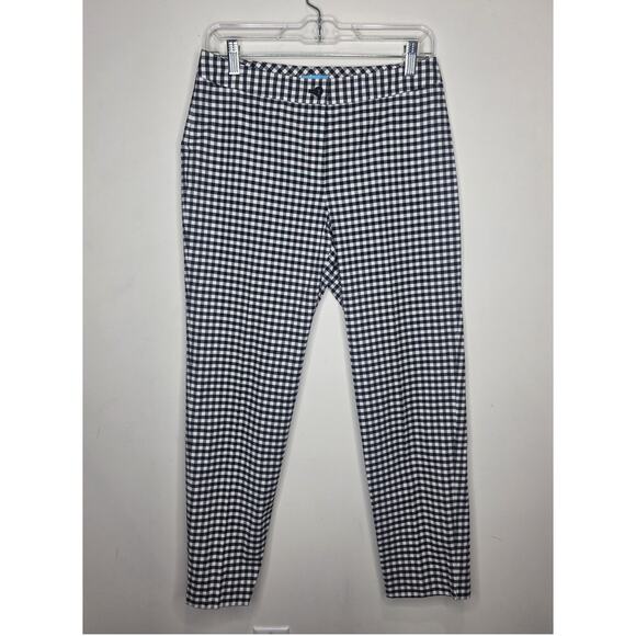 J McLaughlin black white gingham buffalo plaid cotton pants - 4 - Picture 1 of 6